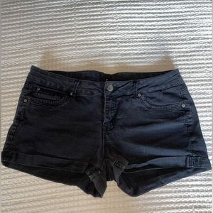Express black jean shorts size 12